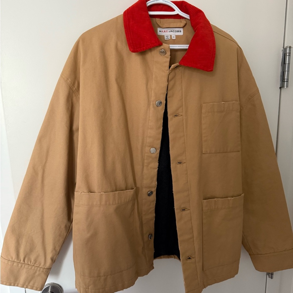 Marc Jacobs / APC Tan Jacket with Red Collar